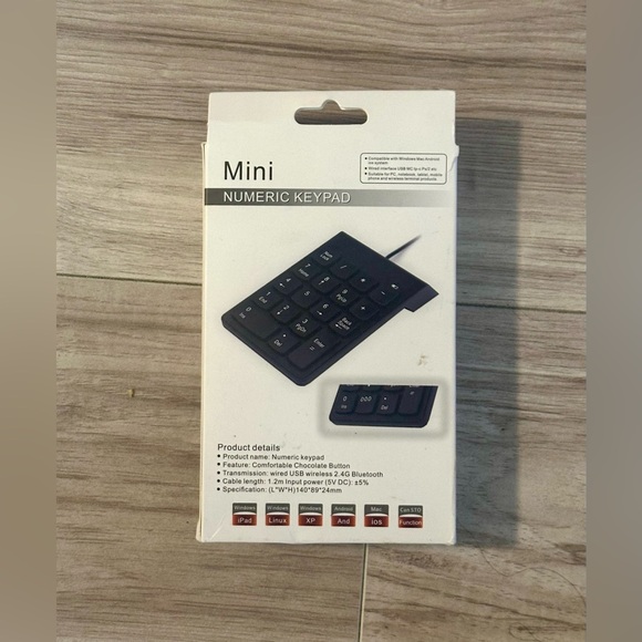 Mini Numeric Keypad For Windows, Android, Mac (Black) 2.4GHz - Picture 3 of 8